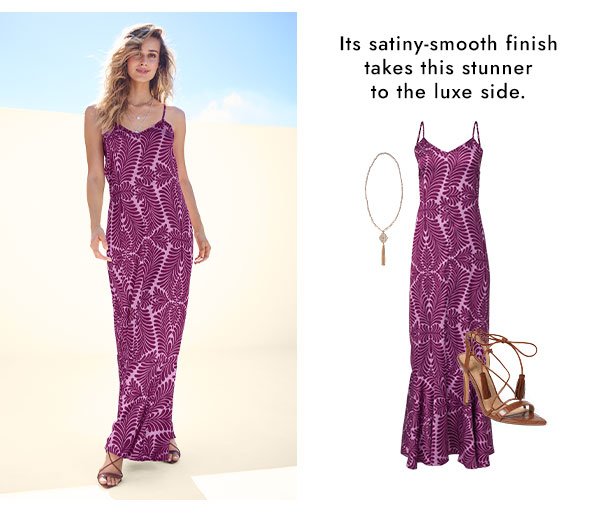 Tassel Tie-Back Maxi Dress